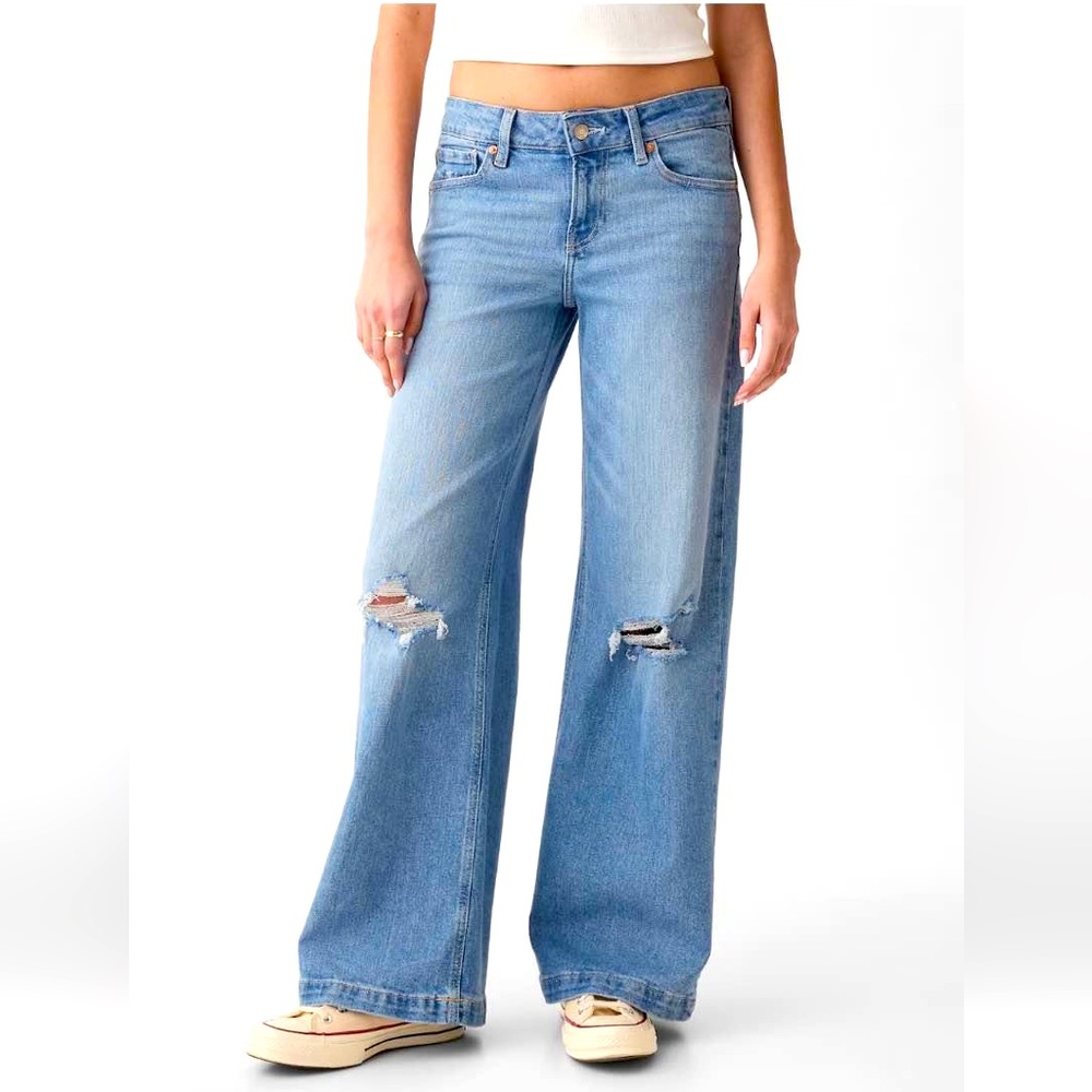 Gap low-rise stride wide leg jeans